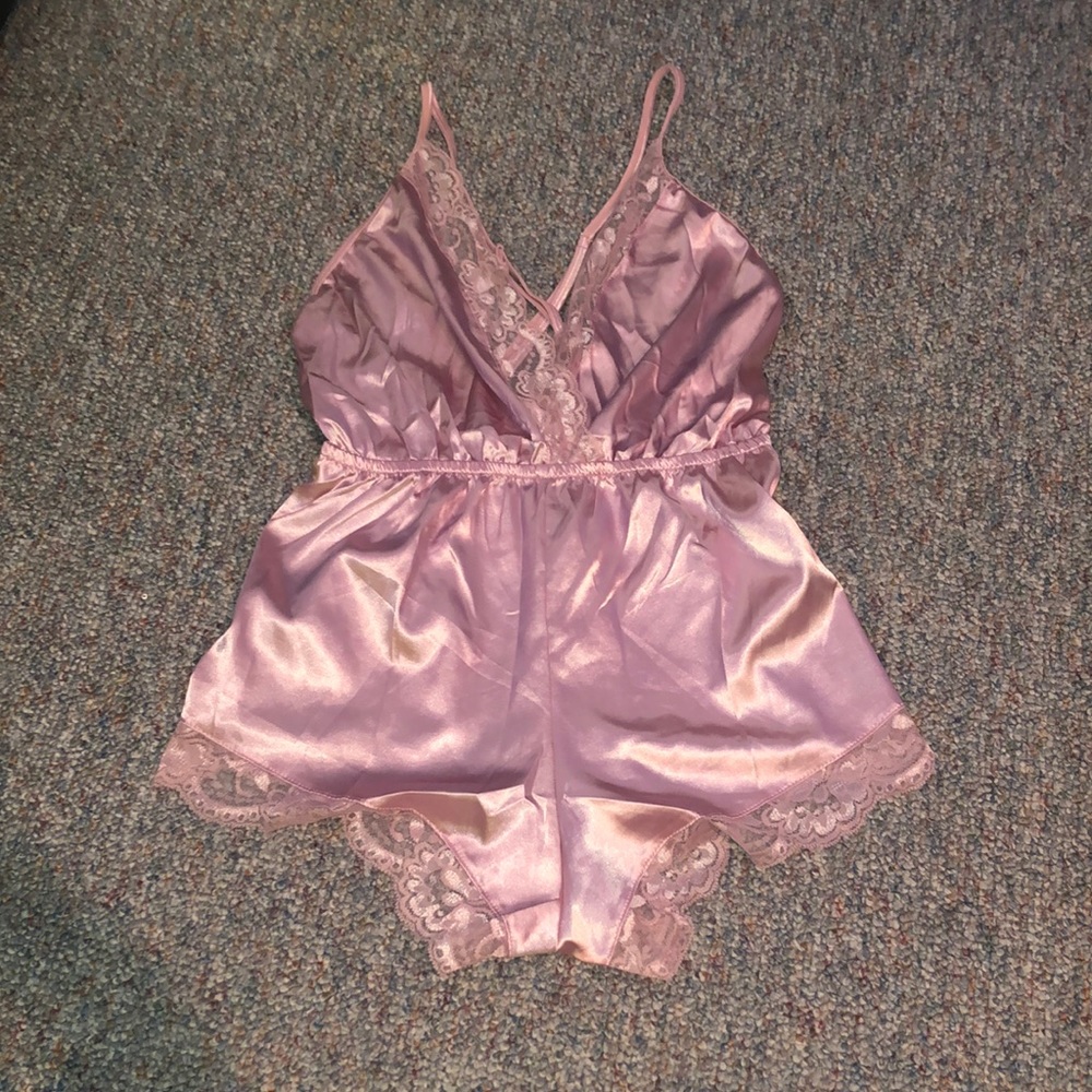 Lingerie silk romper